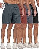 PARISDIARY 4 Pack Men's Athletic Gym Shorts with