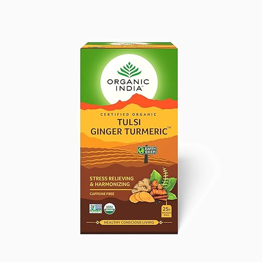 Organic India Tulsi Ginger Turmeric - 25 Tea Bags