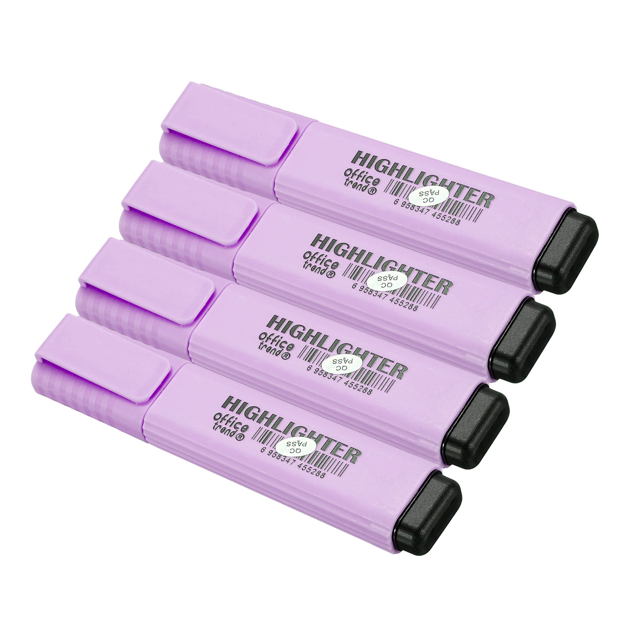 PATIKIL Highlighter Pen, 4 Pack Quick Dry Broad Tip Underline Writing Marker Pens for Office Home Daily Use, Purple