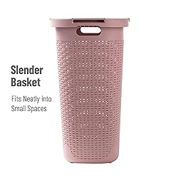 Mind Reader Slim Laundry Hamper with Lid, 60L