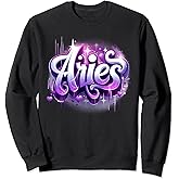 Pink & Purple Aries Zodiac Star Sign Sweatshirt