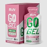 BARE PERFORMANCE NUTRITION, BPN Go Gel Endurance, 24g of Carbohydrates &amp; 100 Calories per Pack, Vegan + Gluten Free Running Gel, 10 Single-Serving Packs, Caffeinated Watermelon