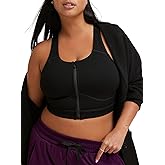 Torrid Women's Plus Size TRU Low-Impact Wireless Zip-Front Active Sports Bra