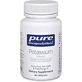 Pure Encapsulations Potassium (Citrate) - Essential Electrolyte Supplement to Support Nerve & Muscle Function, Adrenals, Hormones, Heart Health & Energy* - Potassium Citrate Capsule - 90 Capsules
