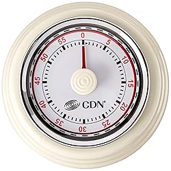 CDN Compact 60 Min Mechanical Timer-White, White