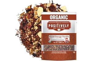 Organic Positively Tea Company, Blood Orange Vanilla Rooibos Tea, Loose Leaf, 16 Ounce