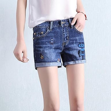 Jidfupte New Summer Casual Mid Waist Denim Shorts Women Fashion