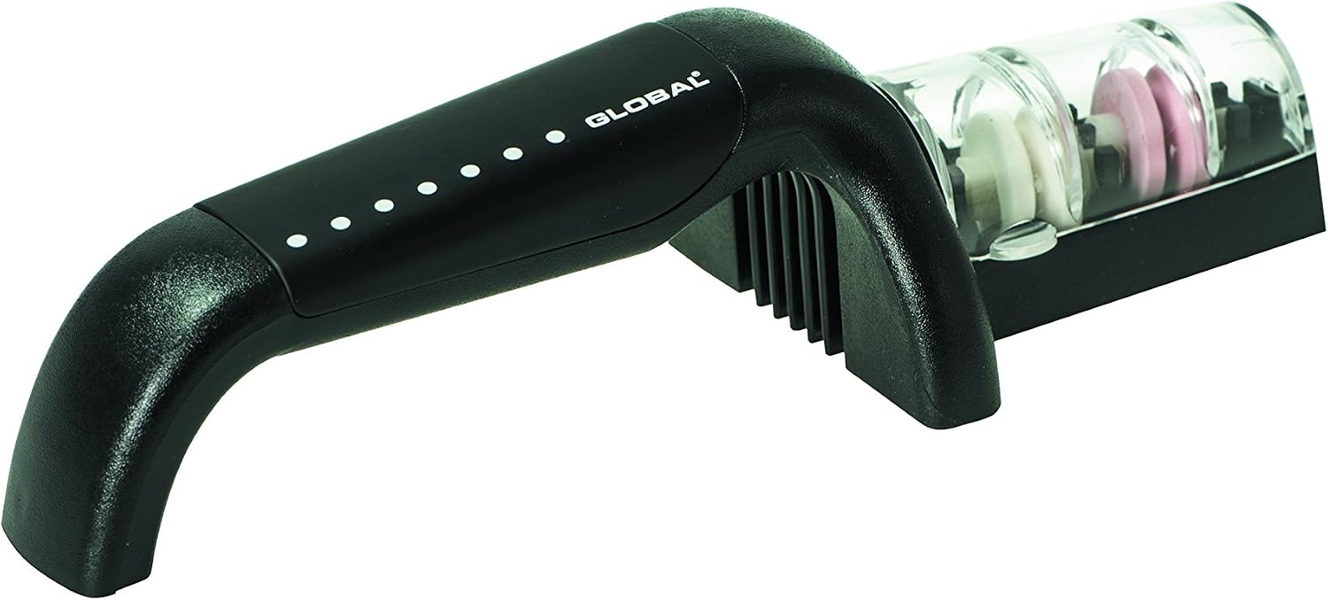 Global Ceramic Pull-Through Water Knife Sharpener G-91/BW