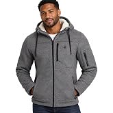 Spyder Mens Zip Up Hoodie Sherpa Fur Lined Sweatshirt - Sherpa Fleece Soft | Fleece Lined, Heavyweight, Extra Warm Soft Sweatshirt, Cozy Everyday Comfort for Layering, Commutes, and Cold-Weather Wear