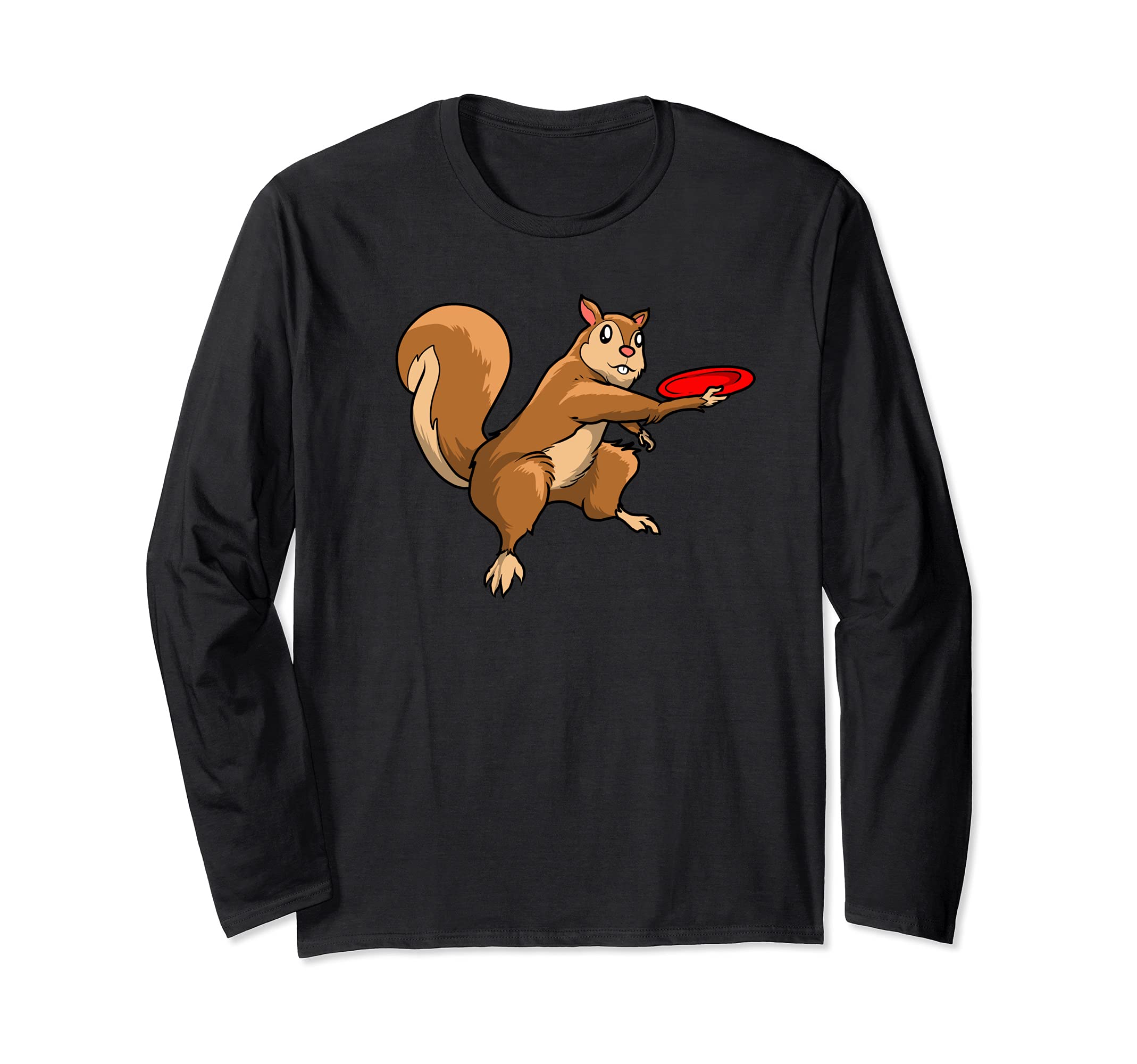 Disc Golf Squirrel - Frolf Frisbee Golf Disc Long Sleeve T-Shirt