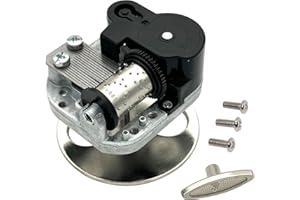 Pursuestar Over The Rainbow Rotating Wind Up Music Box, 18 Note Yunsheng Musical Mechanism Center Rotary Movement with Round Key for DIY Music Boxes