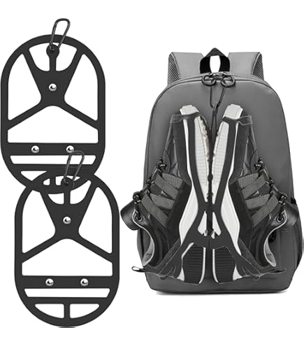 Shoe Holster For Backpack with Clip Hanger. Footwear Holder with a Carabiner for Sneakers, Cleats, Bowling, Soccer, Basket, Football. For Travel, Outdoors, Sports & Space Saving. (Yellow Neon, M) : Home