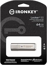 Kingston IronKey Locker+ 50 64GB USB Flash Drive Encrypted Data Protection view 5