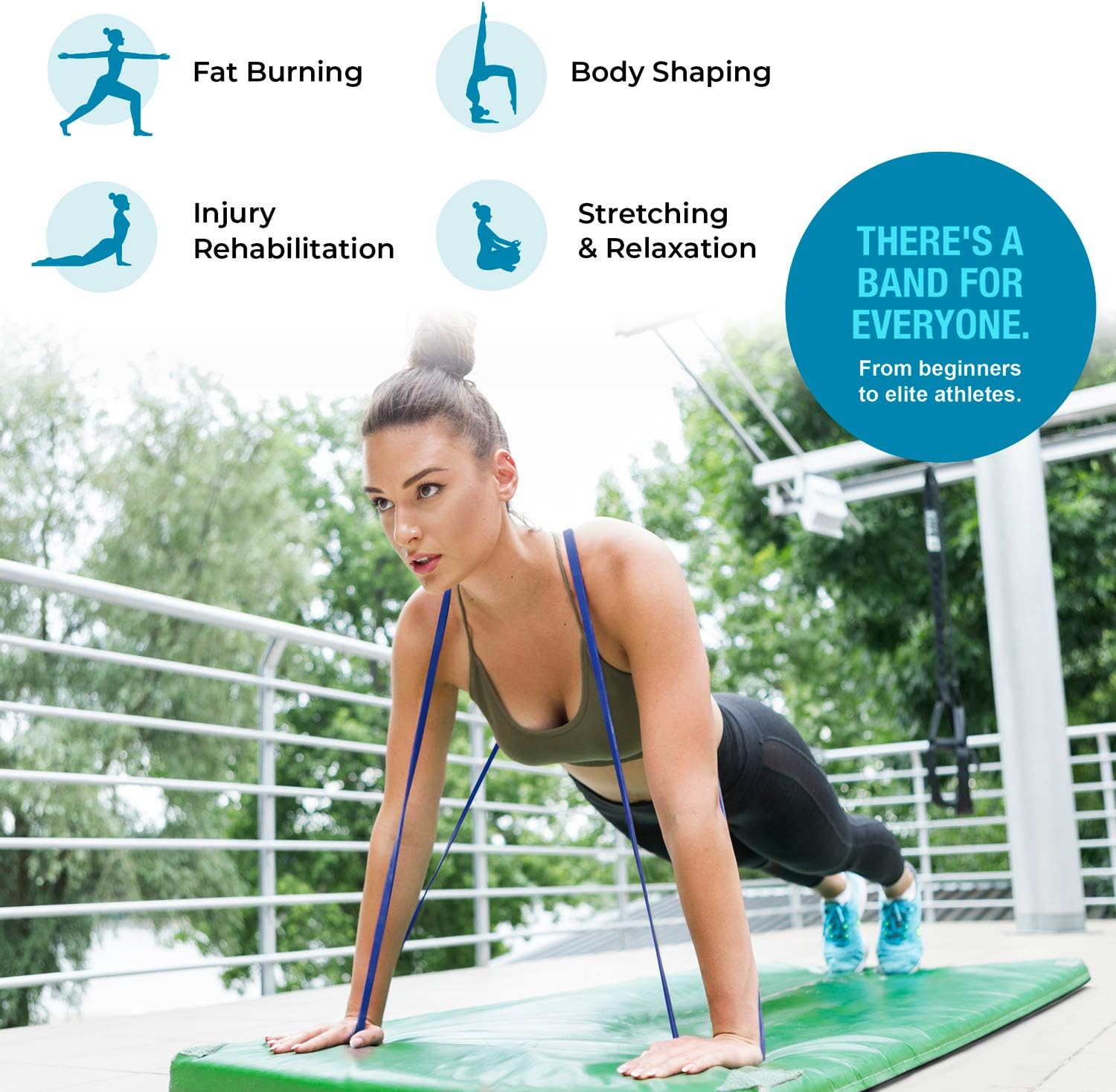 Beenax Resistance Bands Pull Up Set, 3 Levels Exercise Bands Men Women for Calisthenics Powerlifting, Bodyweight Training - Image 5