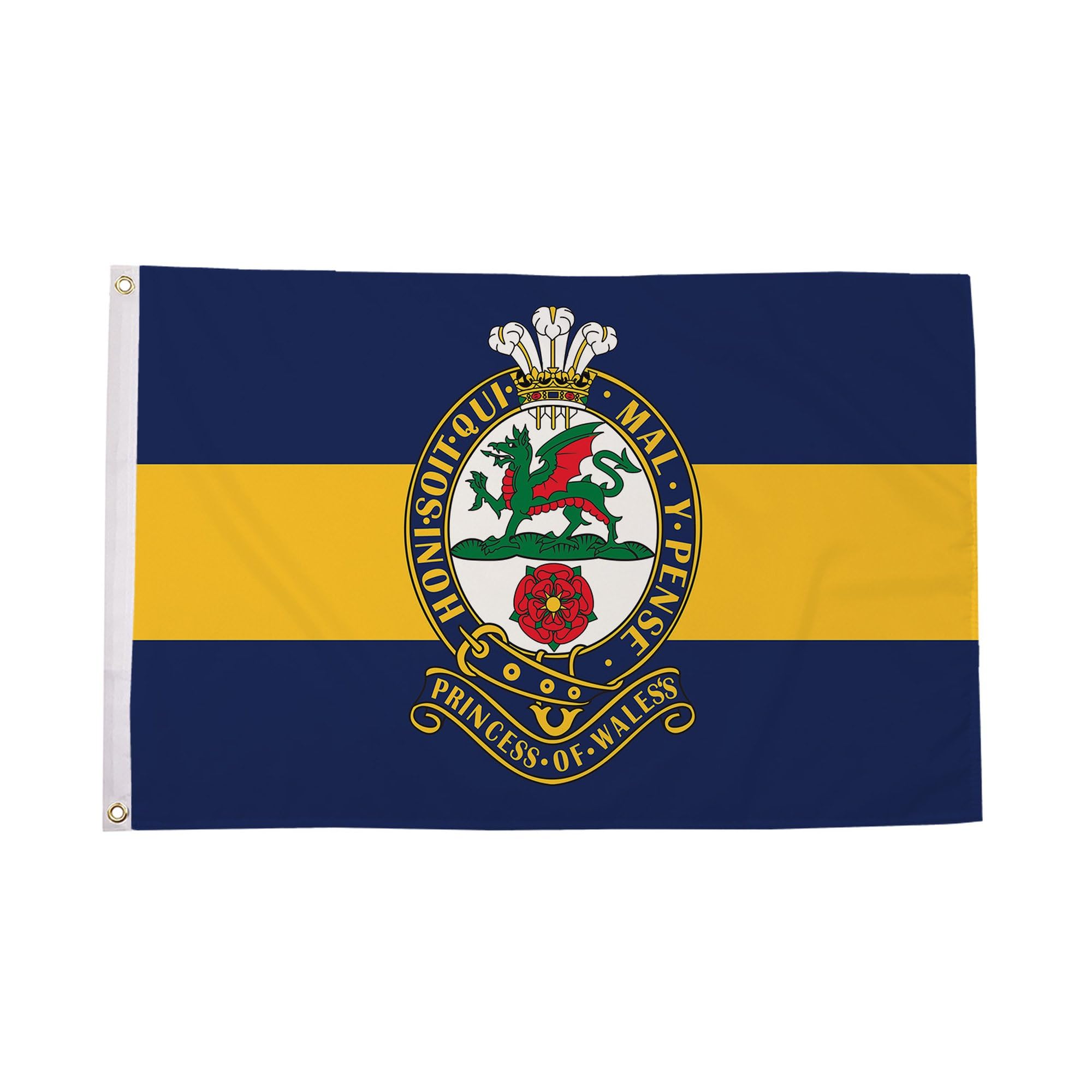 Flagtex Princess of Wales Royal Regiment Flag 5ft x 3ft Large Flag 150cm x 90cm | Premium Woven Polyester with Brass Eyelets | Indoor Outdoor Military Display Wall Hanging