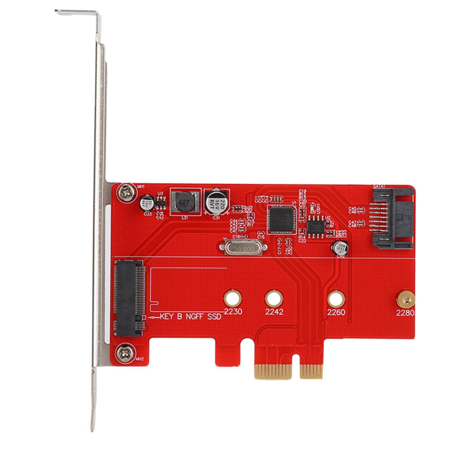 PCI-E to M.2 SSD Expansion Card SATA3.0 Solid State Drive Riser Card Adapter, Desktop PCI-E to M.2 SSD Expansion Card