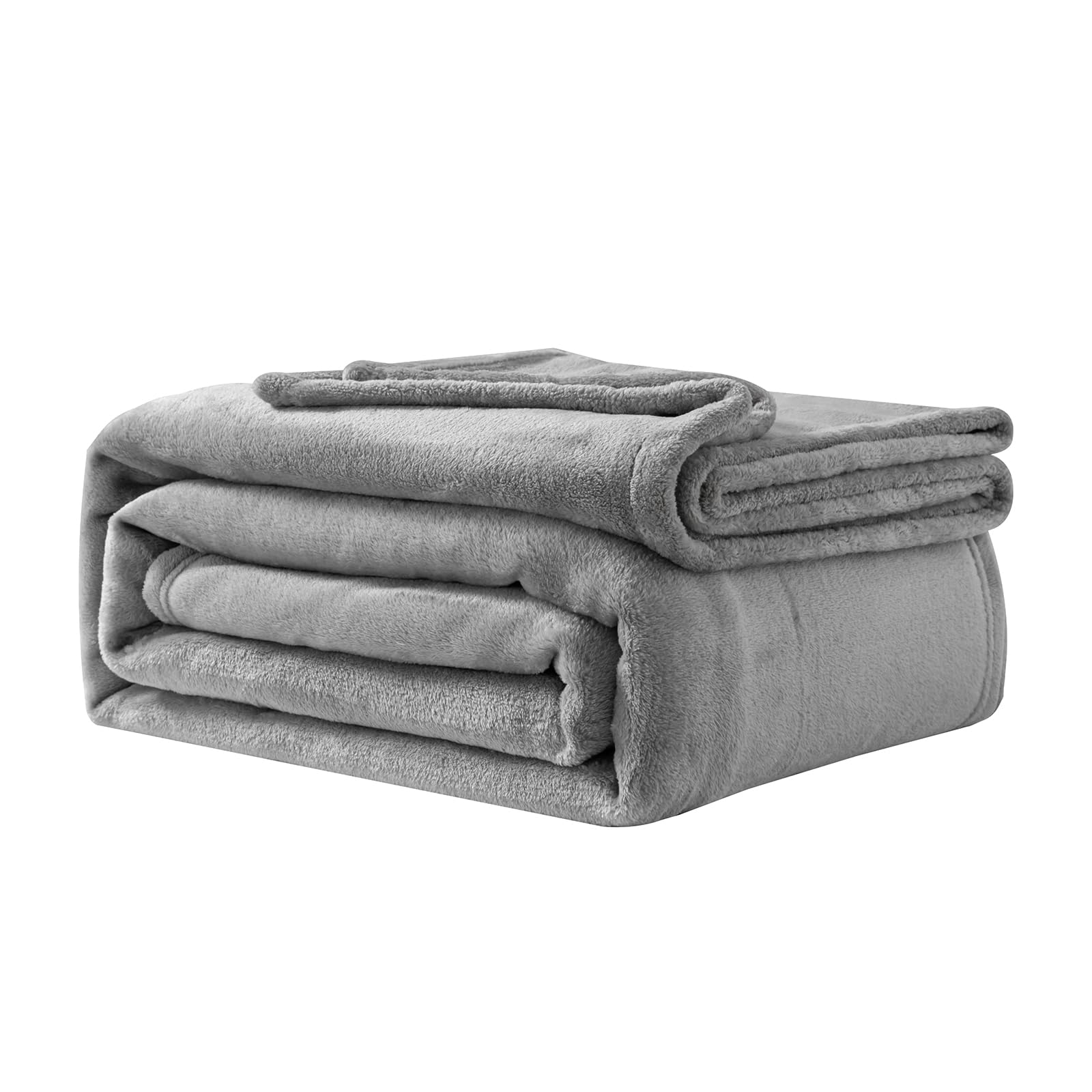 Good Nite Fleece Blanket Fluffy Blankets 200x230cm Throws For Sofas Soft Large Blankets and Throws for Adults Warm Machine Washable (Grey, King)