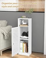 aimu Waterproof Bathroom Cabinet 80x20x24cm Floor Standing Storage Unit view 6