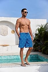 Lzzidou Men's Swim Trunks Mesh Lining Bathing Suit