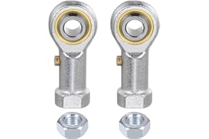 uxcell 2pcs PHS6 M6 Female Rod End Bearing M6x1 Right Hand Thread, Self-Lubricating Joint Rod Ends, Includes Jam Nut
