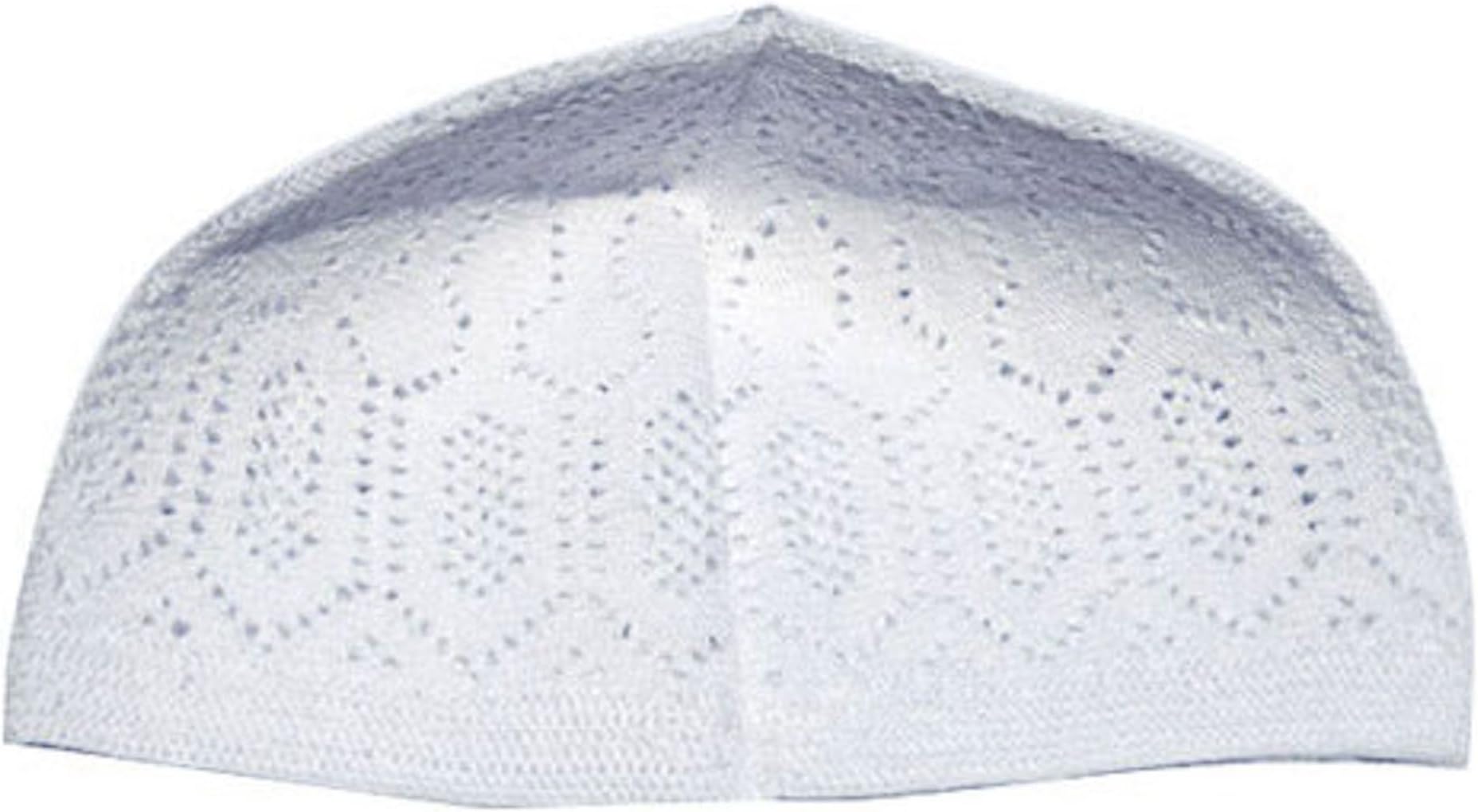 Plain Light Green Cotton Open-Knit Turkish Muslim Islamic Kufi Hat Taqiya Takke Kofia Skull Cap