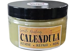 All Natural Calendula Salve 4oz (Calendula Salve with a touch of Lavender)100% Natural and Handmade/Comfort, Soothe and Relie