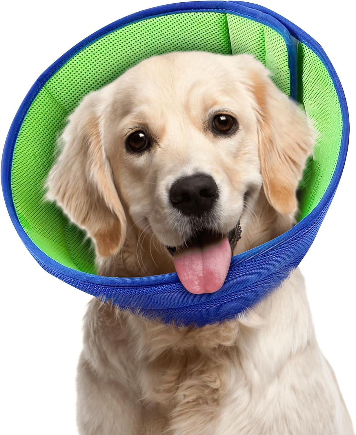 Voarge Dog Cone Collar After Surgery, Breathable Mesh Pet Recovery Collar Adjustable E-Collar, After Surgery and Injuries, Anti-Bite & Lick