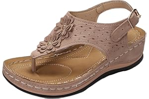 Sandals Womens Dressy Fashion Floral 1234 Toe Beach Sandals Slingback Wedge Sandals
