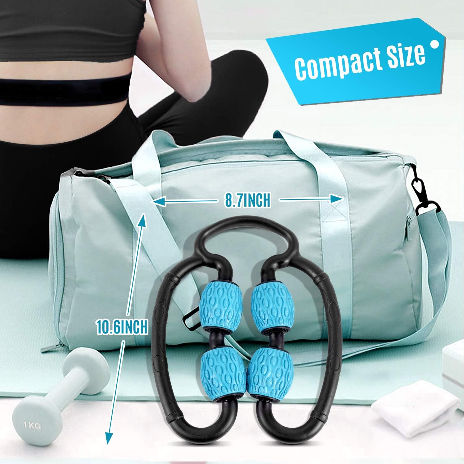 M MILY SPORT Massage Roller, Leg Rollers for Muscles Foam Roller Massager Muscle Roller for Legs, Arm Myofascial Fascial After Workout Exercise Muscle Soreness Pain Relieve (Blue): Sports & Outdoors