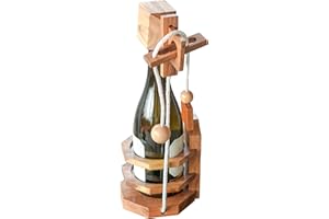 BSIRI Bottle in Jail Wine Bottle Puzzle - Challenging and Decorative Wine Holder, Drinking Games for Adults Party. Functional Wine Storage, Ideal Wine Lover Gifts, Fun Gifts, and Room Decor Piece.