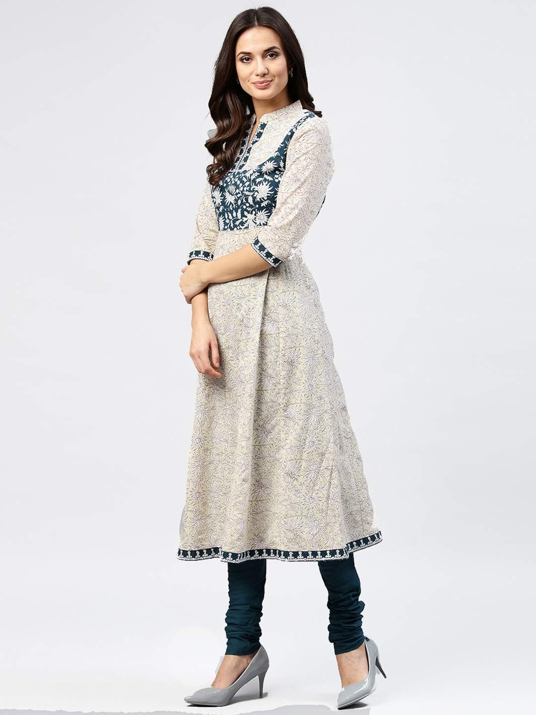 rain & rainbow women's a line salwar suit set (pack of 3)