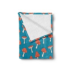 Ambesonne Cartoon Throw Blanket, Happy Smiling