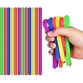 12Pcs 6 Color Stretchy String Fidget Sensory Toys Monkey Noodle Fidget Toy Stress Relief Toys Calming Noodle Fidget Stress an