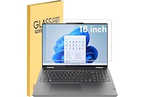 MUBUY-GOL Tempered Glass Screen Protector for Lenovo 16 inch & ideapad 5/5i Pro 16 & Slim 3/5/7 16 & Flex 5 16, Yoga 7i 2-in-1 16, & Gaming 16, Lenovo Thinkpad T16/P16/Z16, & Legion 16, 9H, Anti Fingerprint