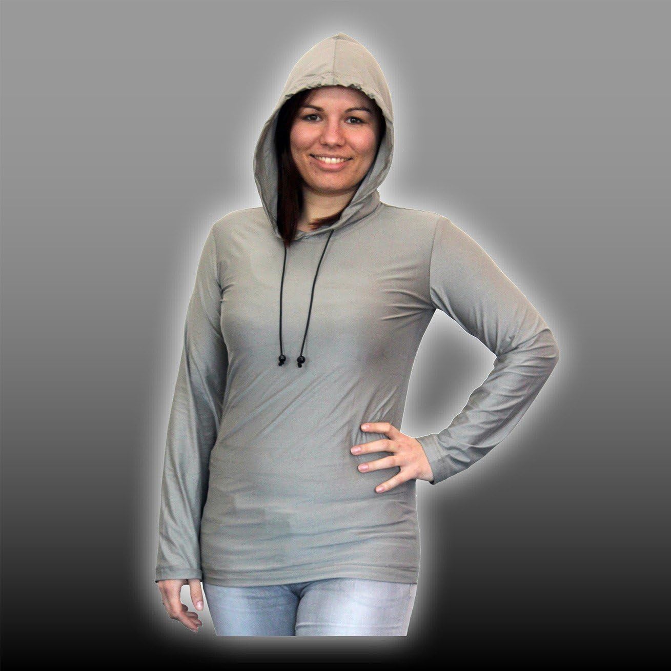 EMF Silver Elastic Hoodie