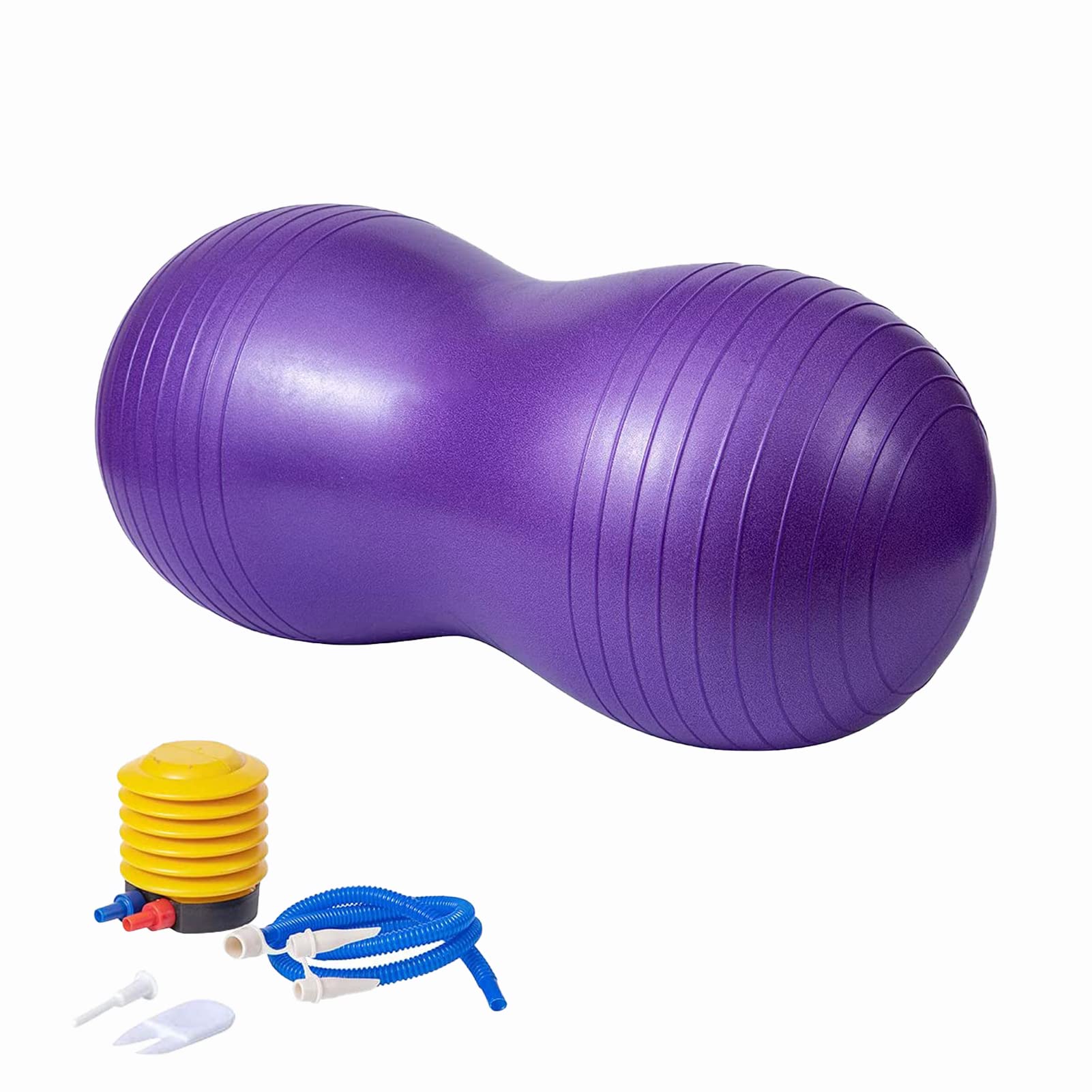 KRUIHAN Peanut Ball for Kids Therapy,Exercise Ball with Pump,Peanut Ball Sensory,Gym Ball for Yoga Home Exercise,Birthing Ball Pregnancy(Purple)