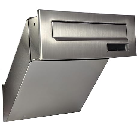 Mauerdurchwurf Briefkasten 100% Edelstahl V2A NEU Einbaubriefkasten NEU (100% Edelstahl)