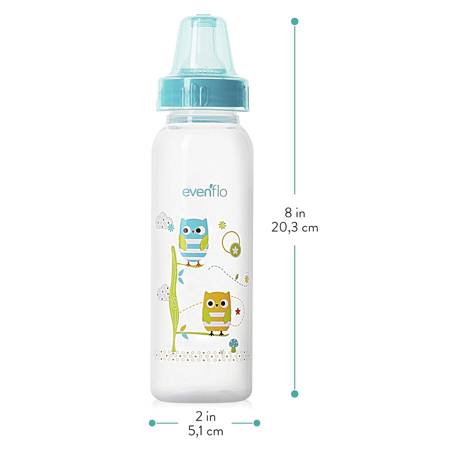 Evenflo Feeding Zoo Friends Polypropylene Bottles for Baby, Infant and Newborn - Blue/Green/Orange, 8 Ounce (Pack of 12) : Baby
