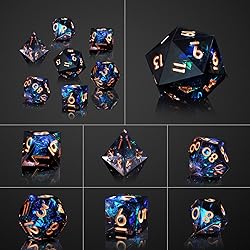 Cttasty DND Dice Set Resin Sharp Edge Dice Set