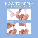 KISS Salon Acrylic FN Toenail Walk Away 24 Count Brand Kiss New York view 2