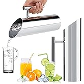 50oz/1.5L Stainless Steel Water Pitcher with Spout Guard, Food Grade Modern Metal Water Jug - Hot/Cold Drink - Heat Insulation Handle Ice Guard Water Pot for Iced/Hot Tea, Fruit Tea, Coffee, Milk