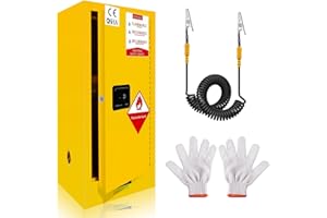 DEFNES Flammable Safety Cabinet 18.11" x 18.11" x 35.5", Galvanized Steel Flammable Storage Cabinet, Adjustable Shelf Flammable Storage Cabinet, for Commercial Industrial Home Use