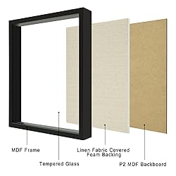 CCDCC 11x14 Shadow Box Display Case with Tempered