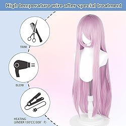 UTIEHD 100cm / 40 Inch Long Wig, Universal Anime