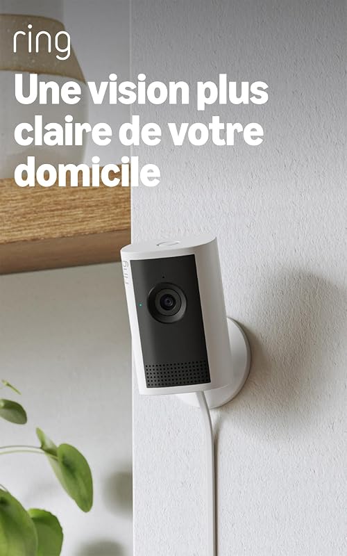 Caméra intérieure Plus (Indoor Camera Plus, nouvelle génération), Caméra de surveillance secteur, Retinal 2K, zoom 4x, cache d'objectif manuel, Essai gratuit de 30 jours d'abonnement Ring