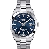 Tissot mens Gentleman Stainless Steel Dress Watch Grey T1274071104100