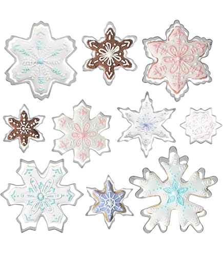 Toy Zany Tagliapasta Per Biscotti A Forma Di Fiocco Di Neve - 5 Pollici (12,7 Cm) - Acciaio Inossidabile - Per Decorazioni Natalizie