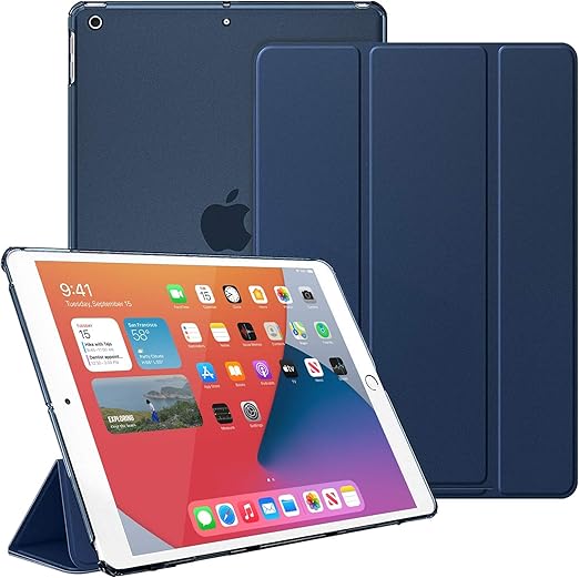 Amazon Com Supveco Ipad 10 2 Case Ipad 8th Generation Case 2020 Ipad 7th Generation Case 2019 Slim Lightweight Ipad 8 Case Ipad 7 Case With Translucent Back Cover For New Ipad 10 2 Inch 2020 2019 Blue