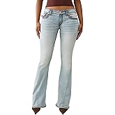 True Religion Joey Low Rise Super T Flap Flare Womens Jeans | Denim, Stitching & Horseshoe