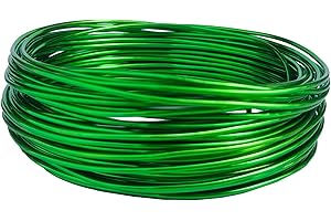 ABOKOY 20 Gauge Anodized Aluminum Wire 164 Feet for Jewelry Making Craft DIY（0.8mm,Green,40825）
